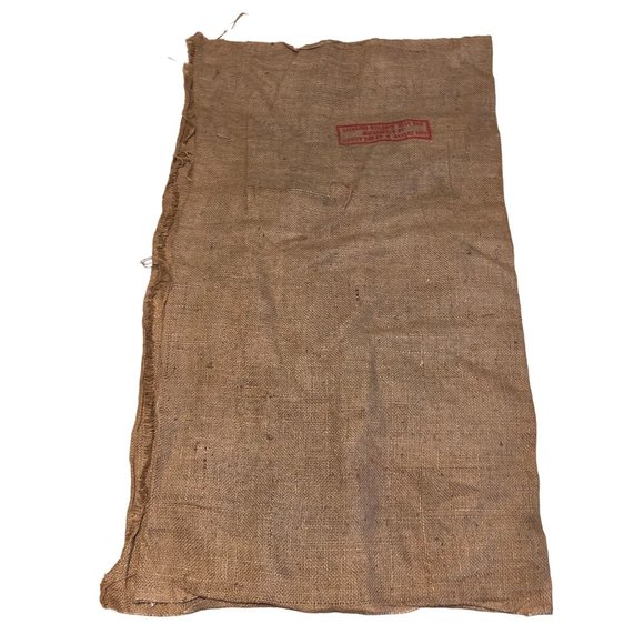 Burlap Sack BuckBoard PDQ Pinto Beans 100lbs Bag Bright Wagon Horse Western Vint - Picture 2 of 16